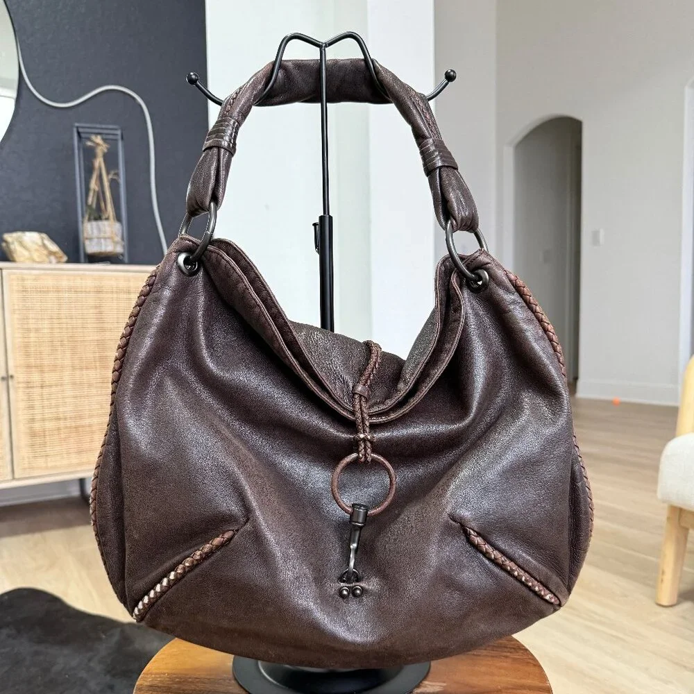 Brown Bottega Veneta Nappa Leather Hobo Bag